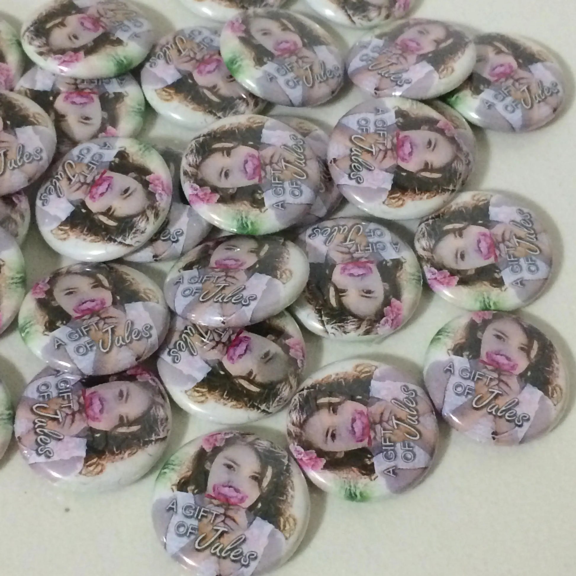 Custom Sympathy Gift - Bereavement Gift In Memory of Miscarriage Gift - Memorial Gift Photo Button Pins 20 pieces