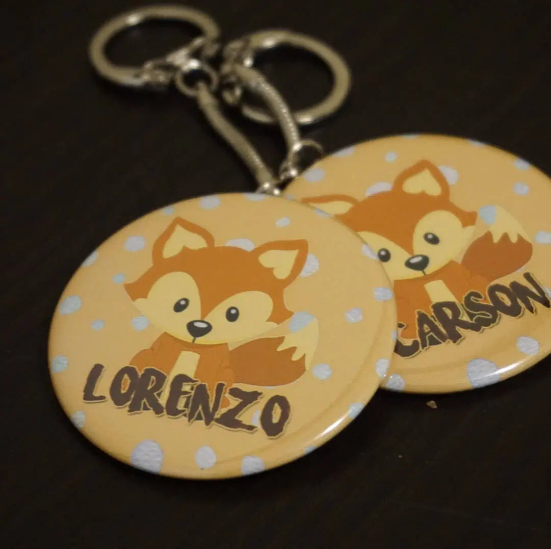 Custom Woodland Fox Button Gift Ideas - 10 pieces