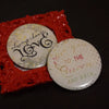 Valentines Day Button Pins Favours -  Valentine Treats - Gifts for Her - Galentine Inspirational Buttons - 10 pcs