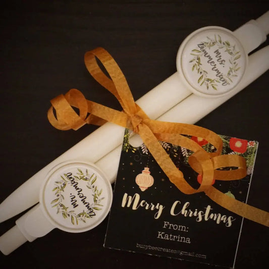Custom Guest Book Alternative Button Pens Favors for Couples  - 2/set - Busybee Creates