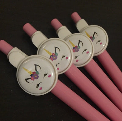 Unicorn Birthday Party Favor Themed  Pens -  Favor for Kids - Set of 5 - Busybee Creates
