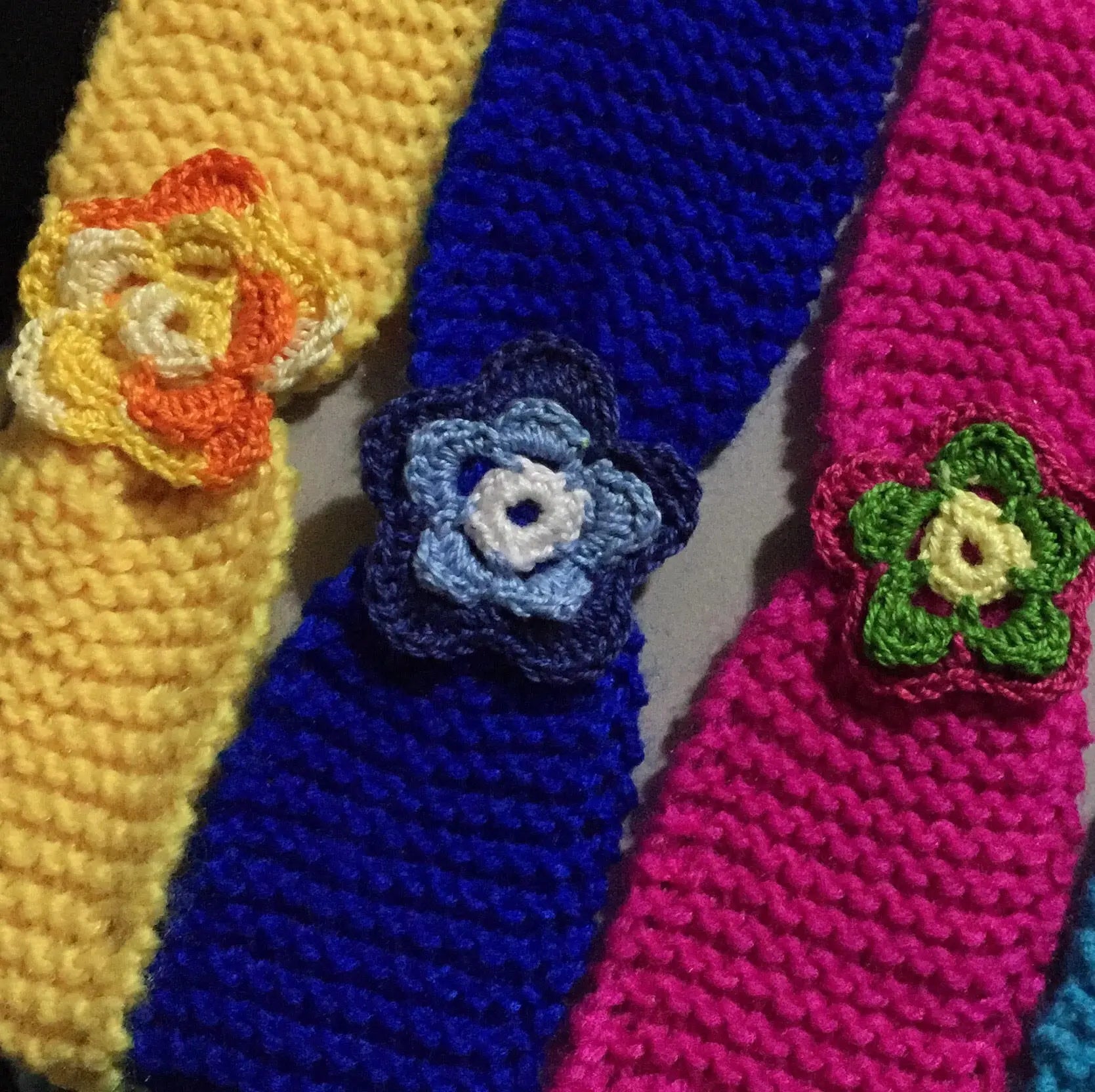 Mini Crochet Hats  Hair Clips fit for a Princess - 6 sets