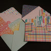 Handmade Premium Envelopes with Plain Card 4&quot; x 2.5&quot; - Summer Inspired - Warm and Cool Hue 10 per set