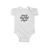 Proof Of Answered Prayer - Gift for New Mom - Baby Shower - New Dad - Miracle Baby Infant Fine Jersey Bodysuit