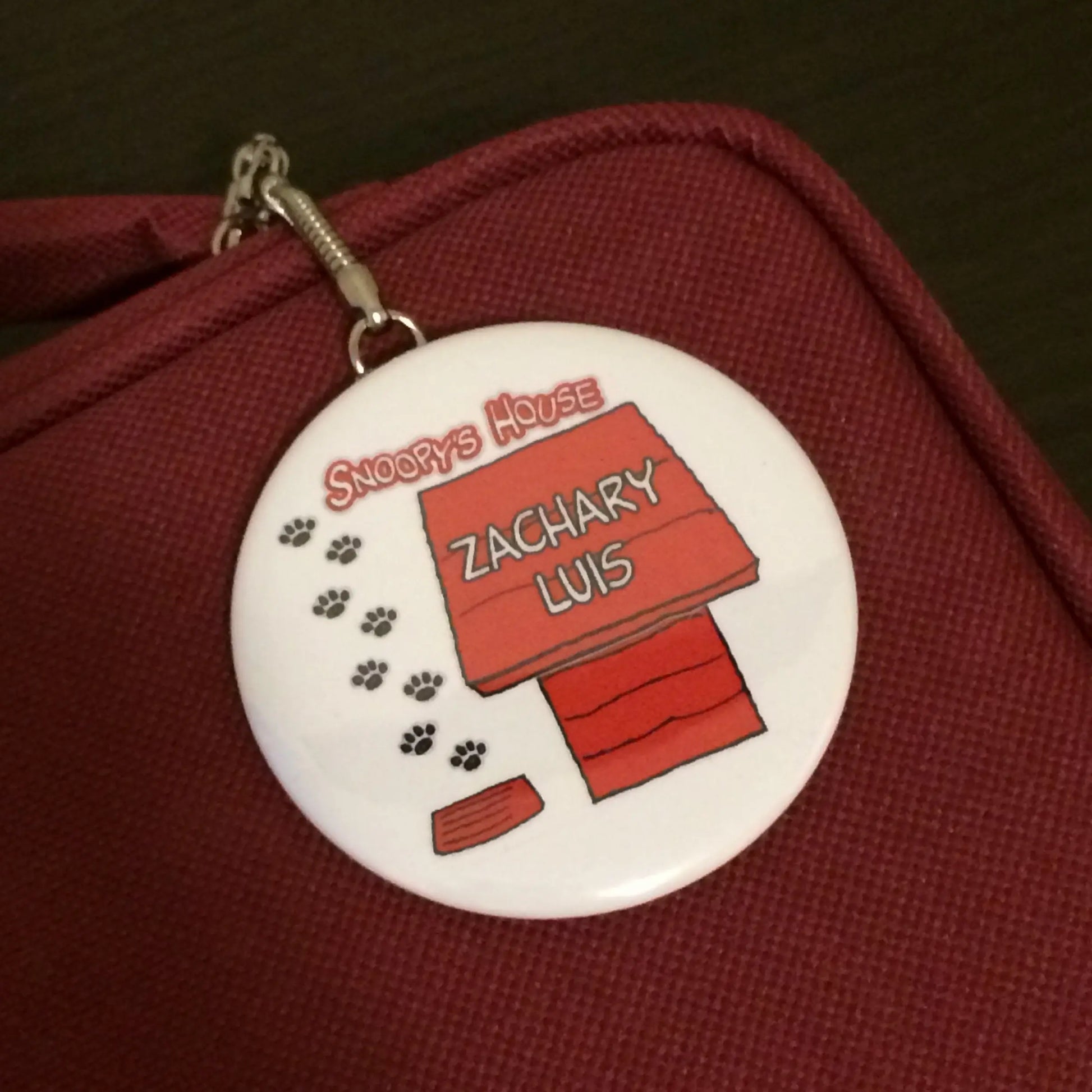 Personalized School Bag - Back to School Pack - Pin Tag/ Keychain - 5 pieces