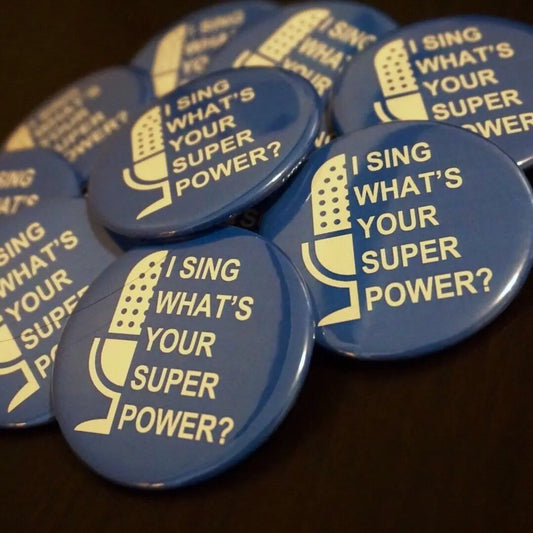 I Sing Button Pin for Music Lover - Gift for Singer -  Musical Theme Favours - Personalized Song Inspired Giveaways 10 pcs