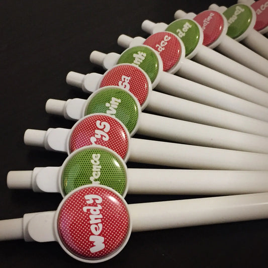 Custom Pens Polka Dot - Unique Gifts - 10 pieces