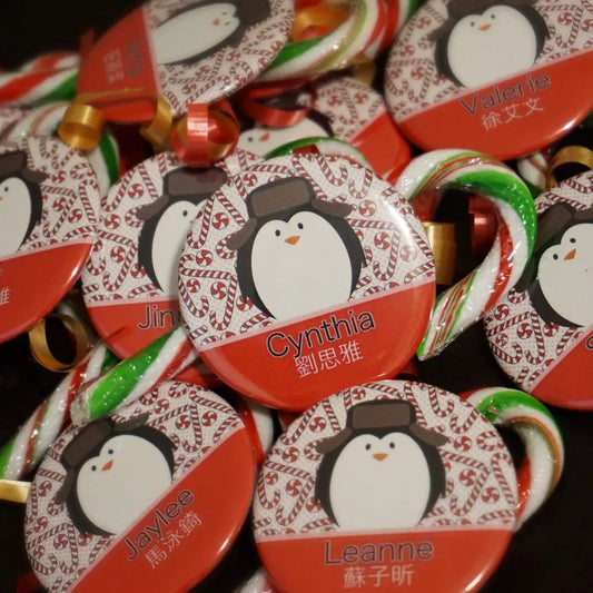 Personalized Christmas Name Gift Tag, Christmas Ornaments Stocking Gift Ideas - 10 pieces