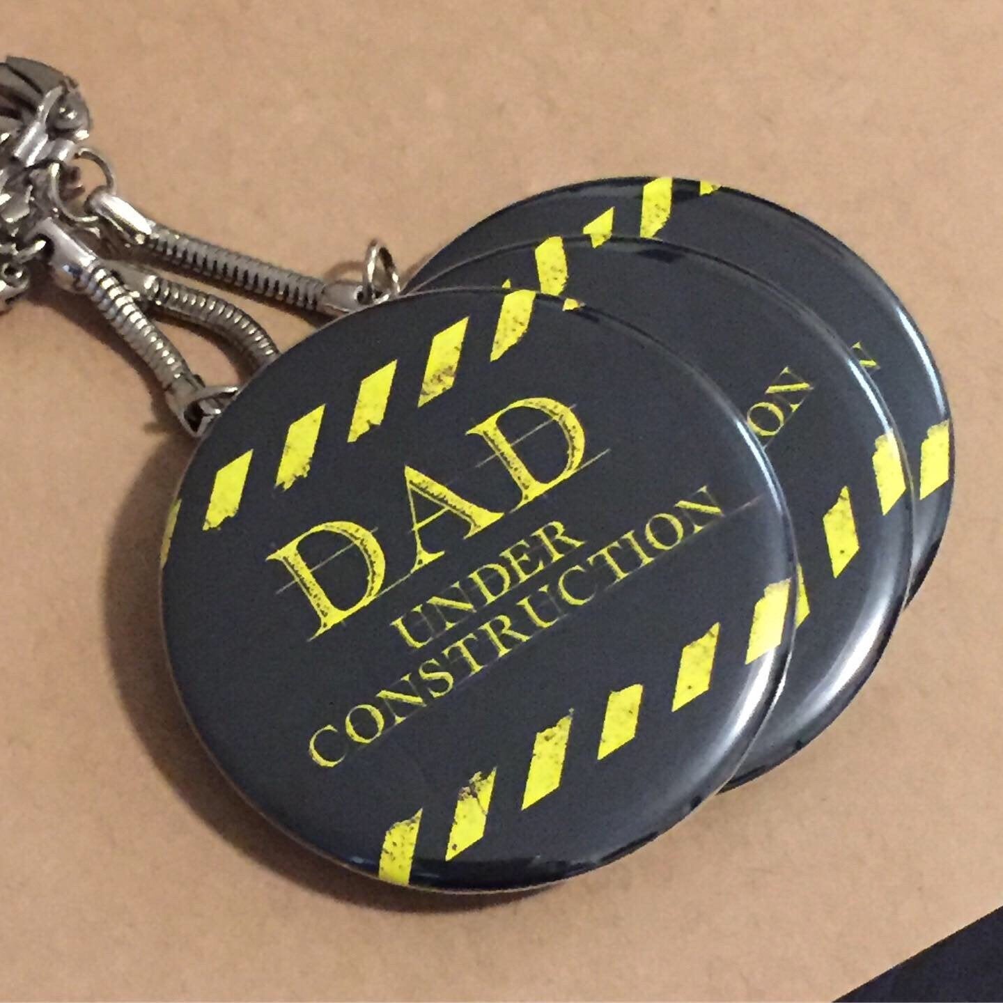 New Dad Superpower Button Key chain