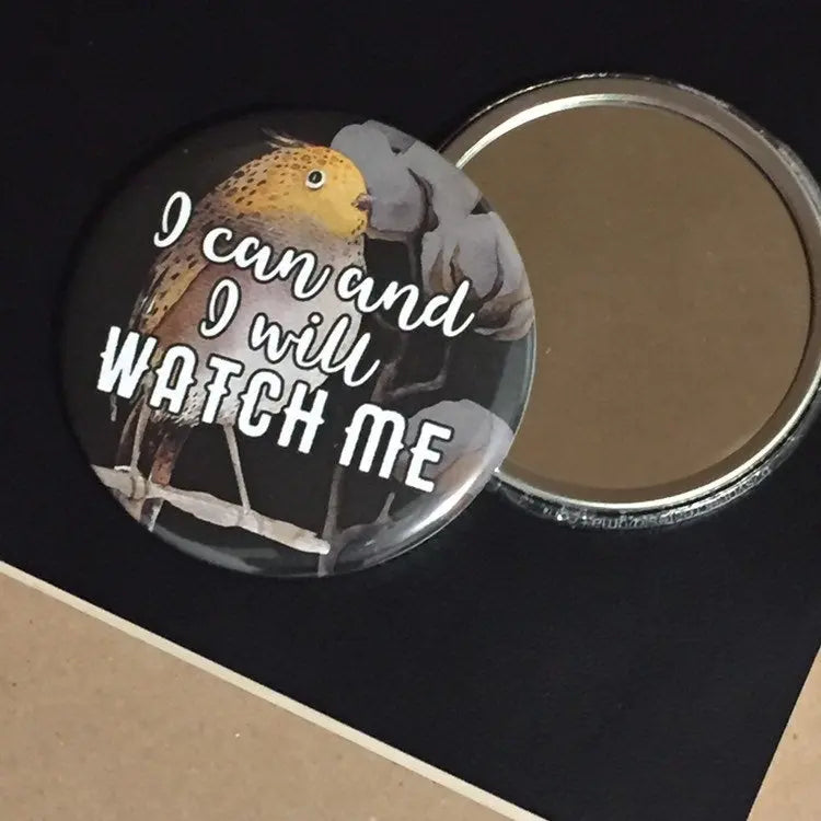 A strong woman looks a challenge dead in the eye... Pocket Mirror Favors - 10 pieces