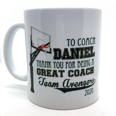 Custom  Coach Appreciation Coffee Mug - Unique Photo Gifts for Sports Dad  - 11 oz. - Busybee Creates