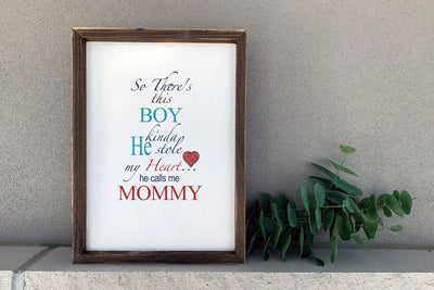 Mom...the boy who stole my heart - Motherhood Printable Quotes - DIGITAL FILE