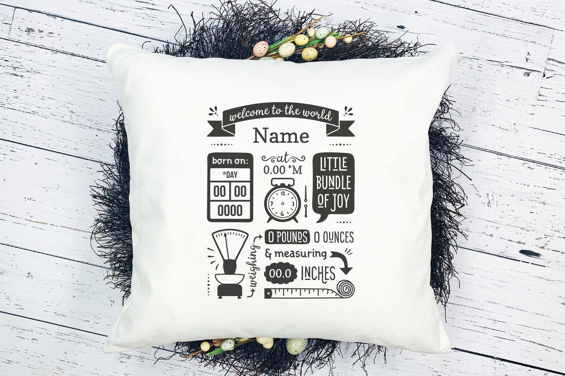 Custom Learning Pillow for Nursery Decor,  Gift ideas for Toddler Mom, PILLOWCASE ONLY