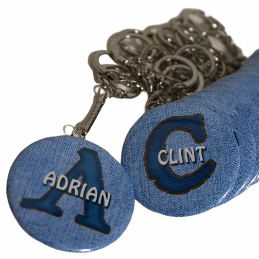 Personalized Gift Monogram Keychain, Custom Keychain College Student Gift - 10 pieces - Busybee Creates