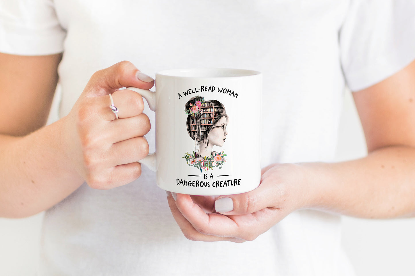 Custom Ceramic Mug for Librarian Thank You Gift, Personalized Gift for Book Nerd, Literary Gift Ideas