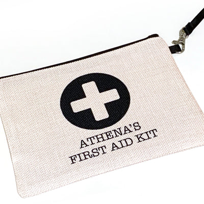 Medical Alert First Aid Bag Pouch,  Custom Health Information Alert Medicine Pouch- 2 pack
