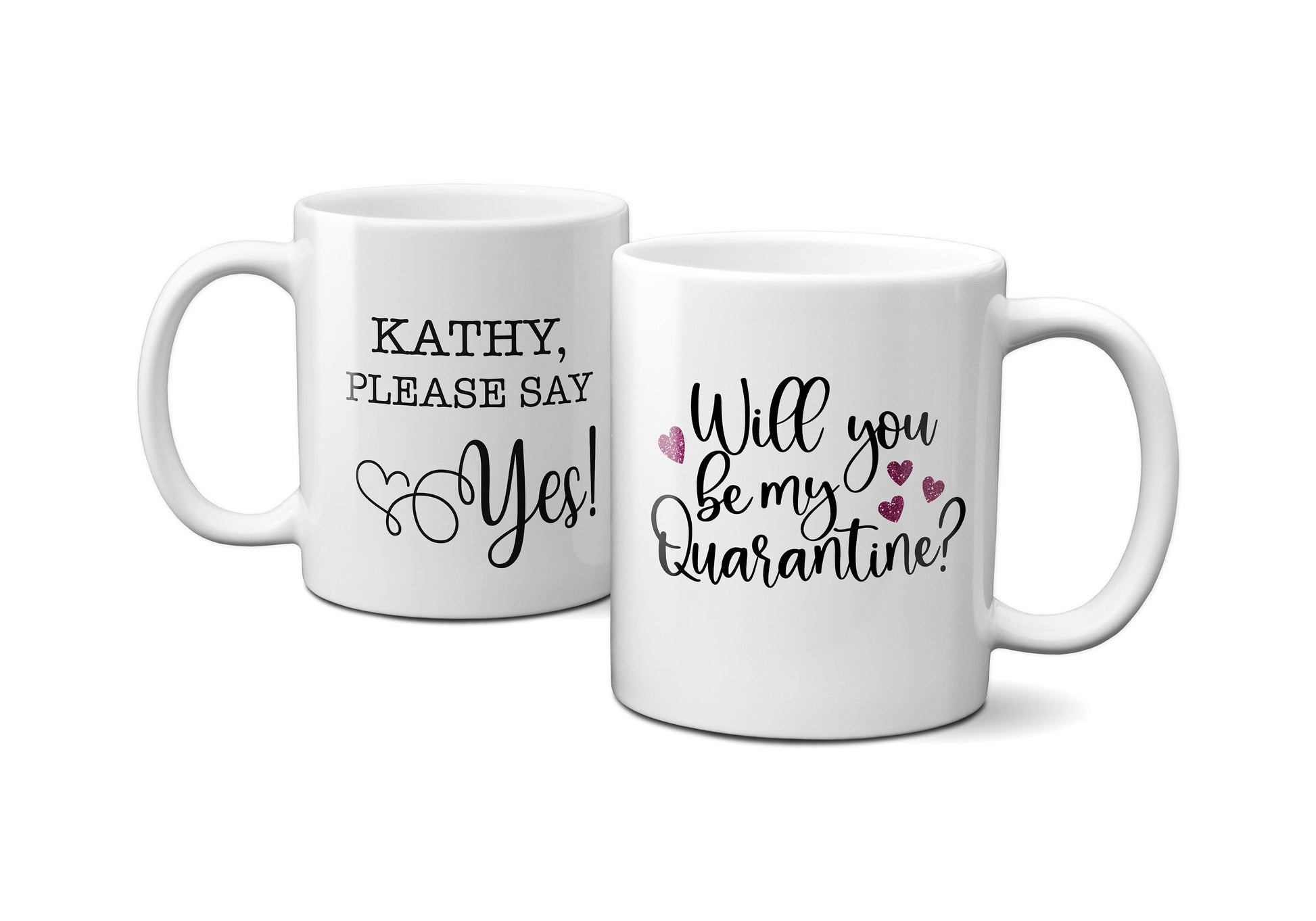 Custom Mugs Will You be my Quarantine Valentine,  Personalized Gifts for Couples Gift Idea - 11 oz.
