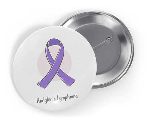 Hodgkin&#39;s Lymphoma Blood Cancer Awareness Button Pins for Survivor, Cancer Ribbon Support Gift Ideas - 10 pieces