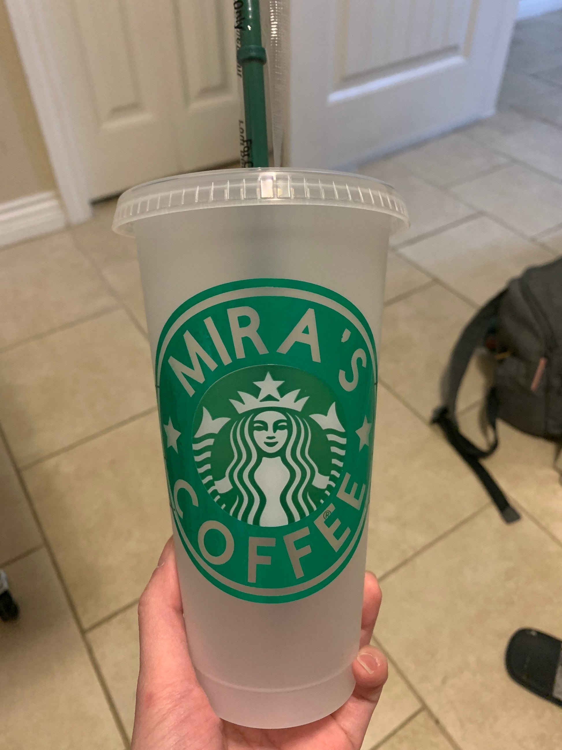Custom Mom Starbucks Cold Tumbler, Venti Size Reusable Cup 24 oz