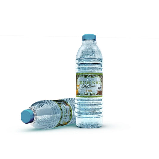Custom Woodland Gender Neutral Water Bottle Label - DIGITAL