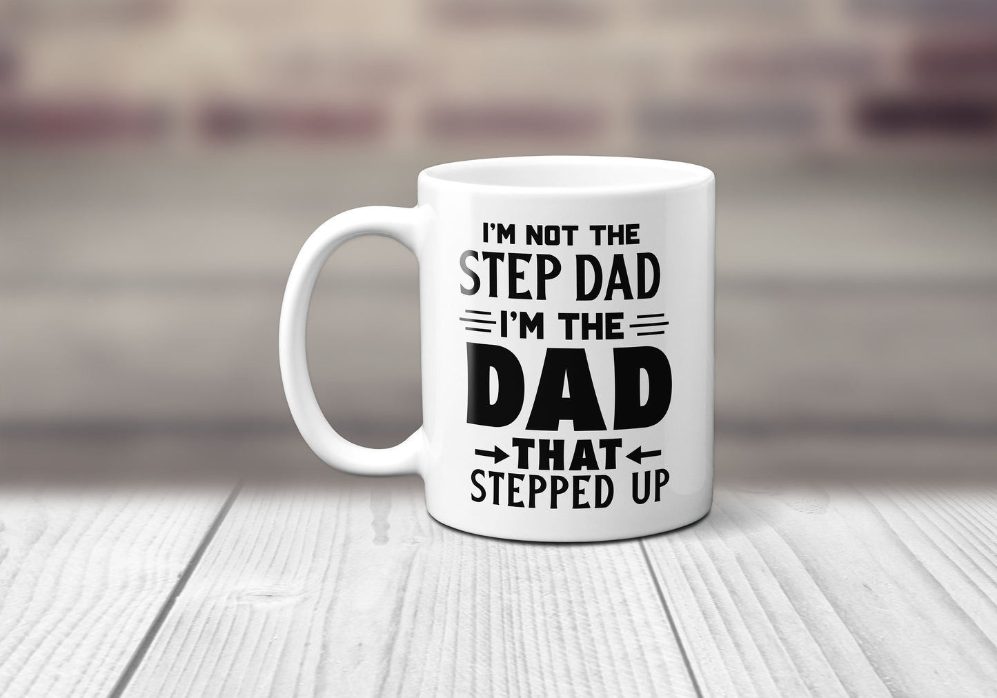 Coffee Mug Gift for Step Dad, Personalized Ceramic Mug for Stepdad