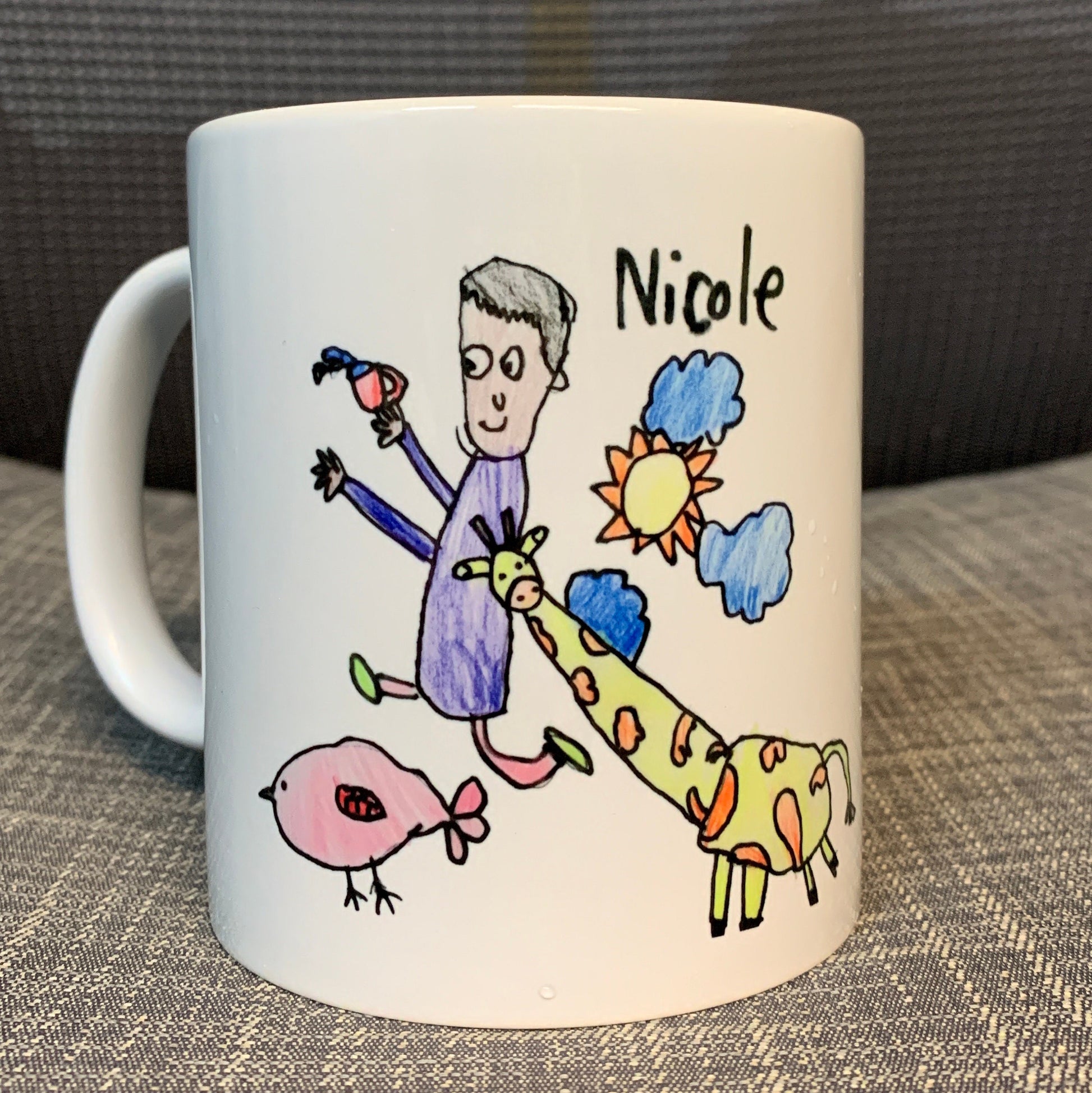 Custom Artwork on a Mug, Coffee Mug Gift Ideas by Kid,  Personalized Gift for Parents - 11 oz.