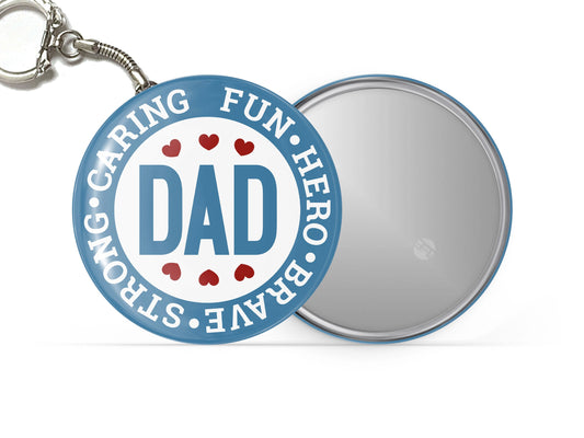 Dad Gift Keychain Charm, Fathers Day Gift ideas from Daughter