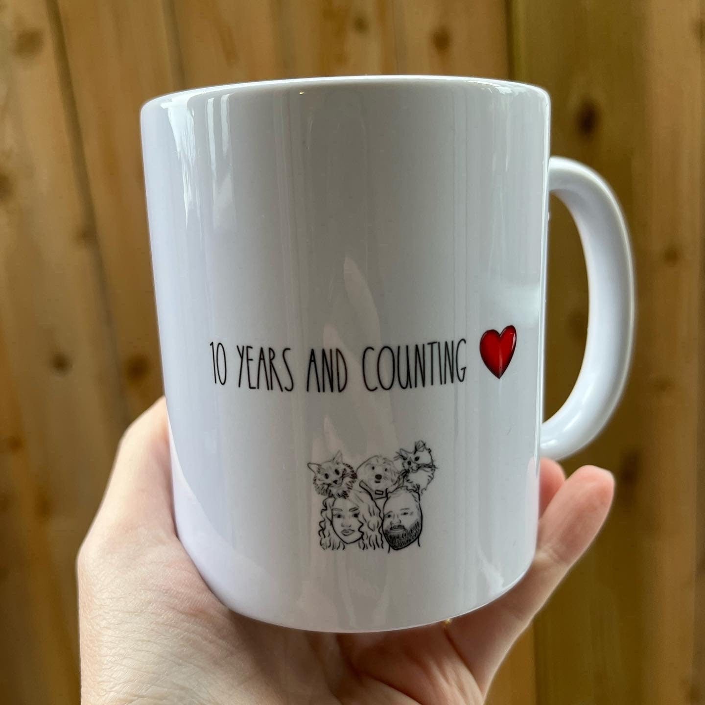 Custom Wedding Anniversary Mug, Coffee Mug Gift Ideas for Wedding Milestone,  Personalized Gift Home Decor 2 piece set - 11 oz.