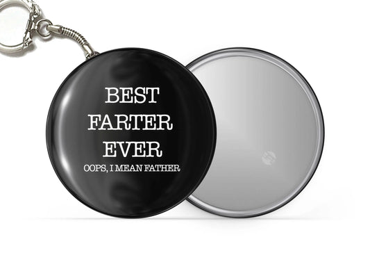 Best Farter Ever Gift for Dad, Best Farter Button Keychain