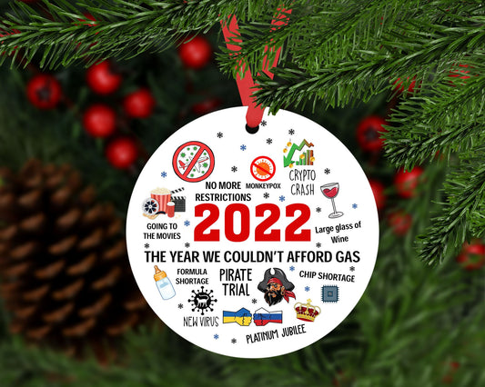 Custom Pandemic Ornament, 2022 A Year to Remember Custom Christmas Ornament, Personalized Quarantine Christmas