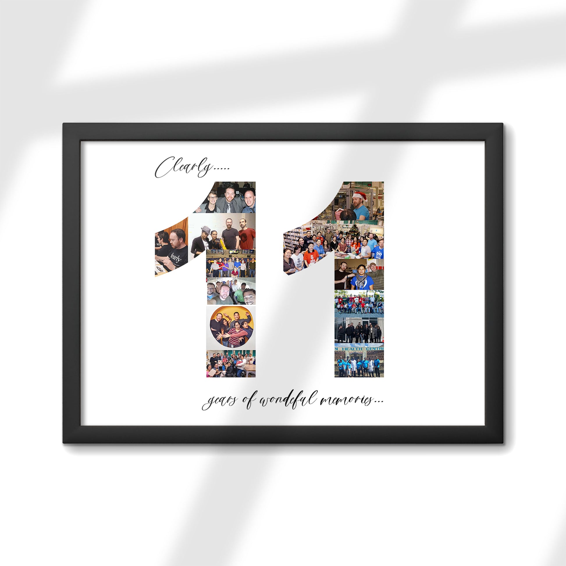 Milestone Birthday Photo Gift, Birthday Number Photo Collage, Photo Gifts