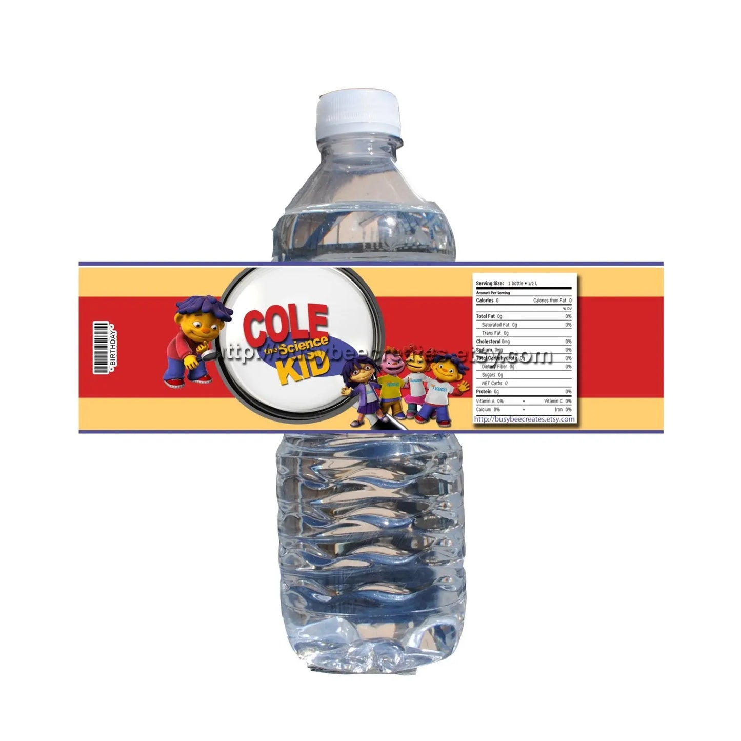 Sid the Science Kid - Science Party Favours - Scientist Birthday Party Water Bottle Labels 24ct or DIGITAL