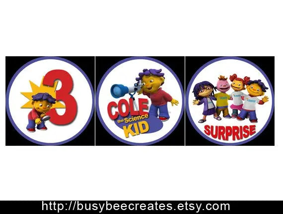 Sid the Science Kid - Custom Science Birthday Party Cupcake Topper 2 x 2" 20 pieces