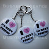 Personalized Tags Keychain - Valentine Gifts for Kids - Custom Best of Friends Bag Charms - Best Friends Forever Keychains for 3 - Busybee Creates