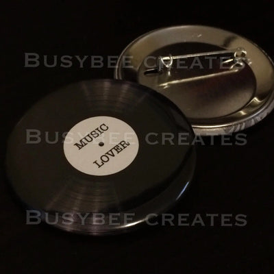 Vinyl Record Button Pin for Music Lover - 10 pieces