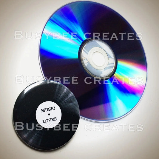 Vinyl Record Button Pin for Music Lover - 10 pieces