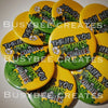 Personalize PvZ Party - Plant vs Zombies Pea Shooter Button Pin - Custom Plant vs Zombie Party Favours - 10 pieces