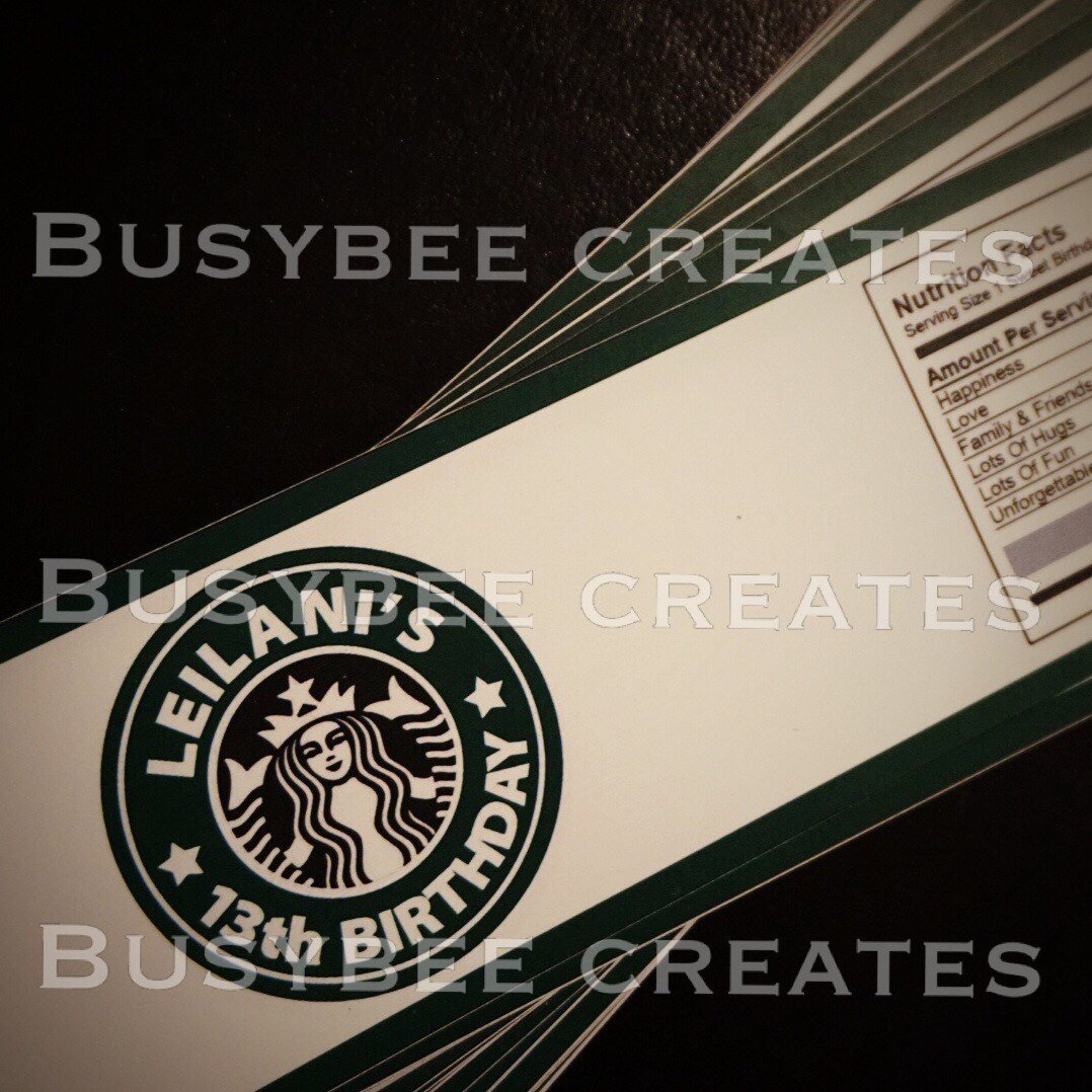 Starbucks Theme Custom Logo for Caffeine Lover Pen Favors - Gifts for Work - 6 pieces